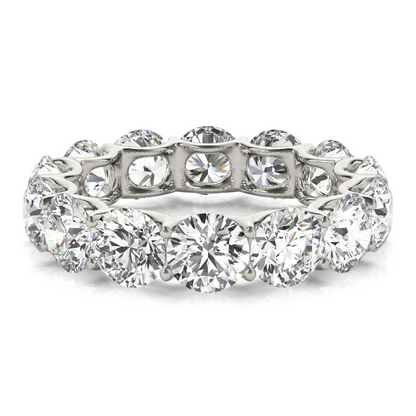 Round Diamond 5.60 Ct Anniversary Eternity Band Lab Grown Gold Jewelry