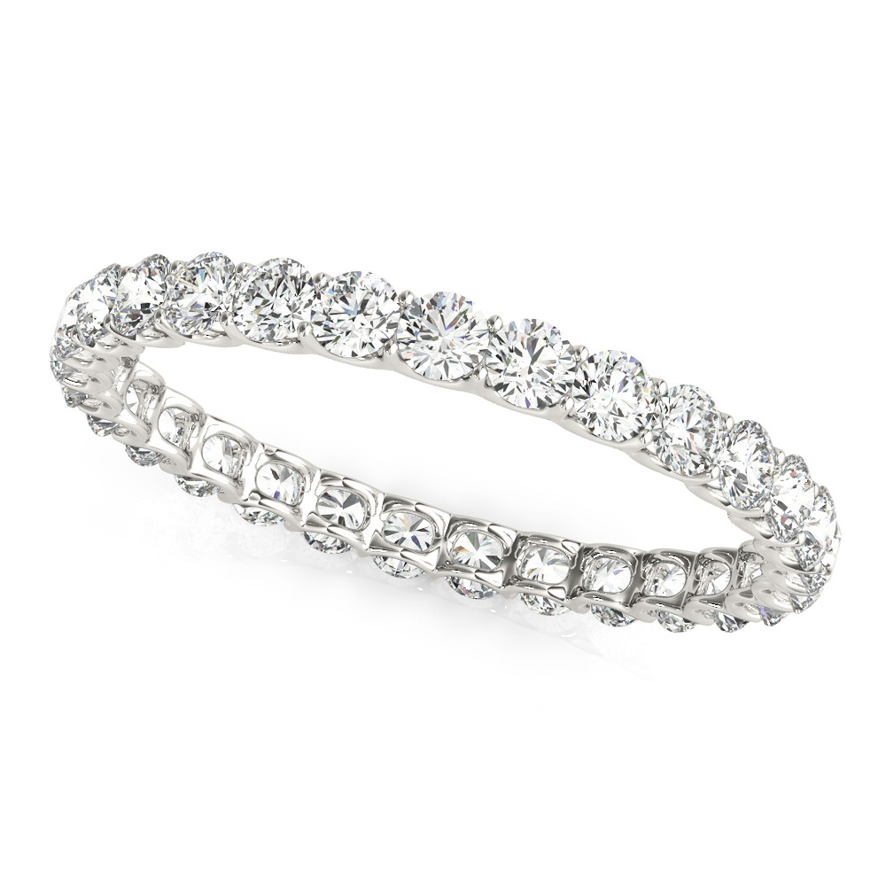 lab grown round diamond 0.33ct band front view