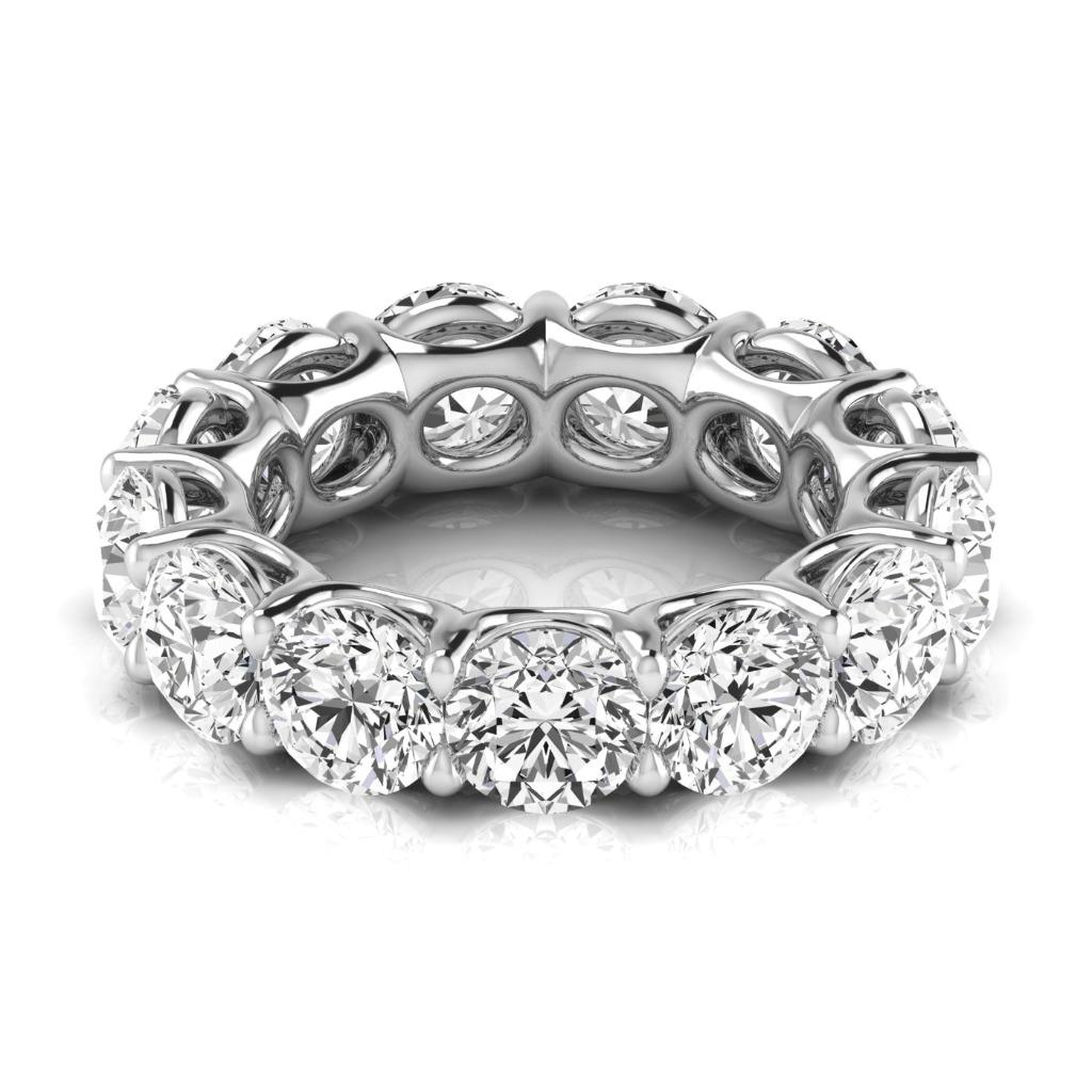 Round Diamond Lab Grown Anniversay Ring 9.75 Cts White Gold Eternity Band