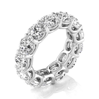 Round Diamond Lab Grown Anniversay Ring 9.75 Cts White Gold Eternity Band