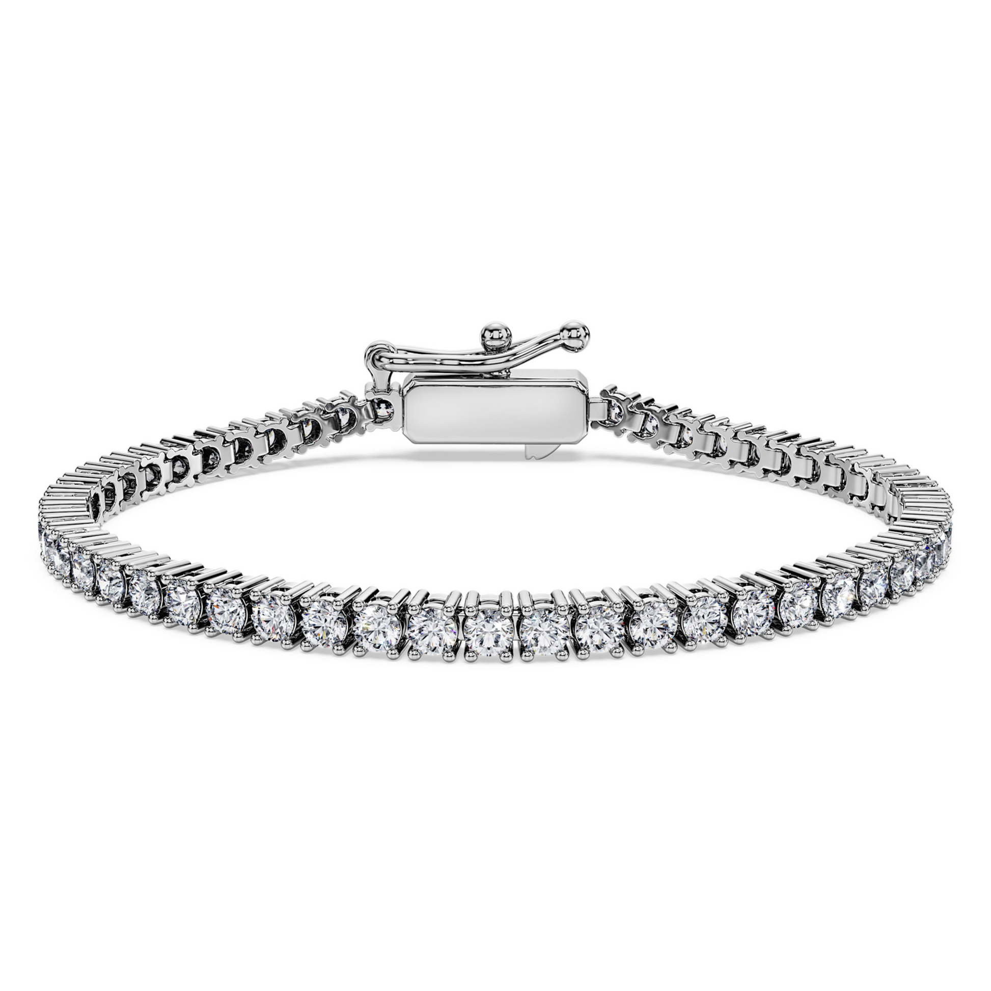 Round Lab Grown Diamond Tennis Bracelet 6.50 Carats White Gold 14K Jewelry