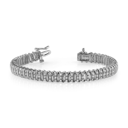 Round Lab Grown Diamond Tennis Bracelet Solid Gold 10K Jewelry 16 Carats