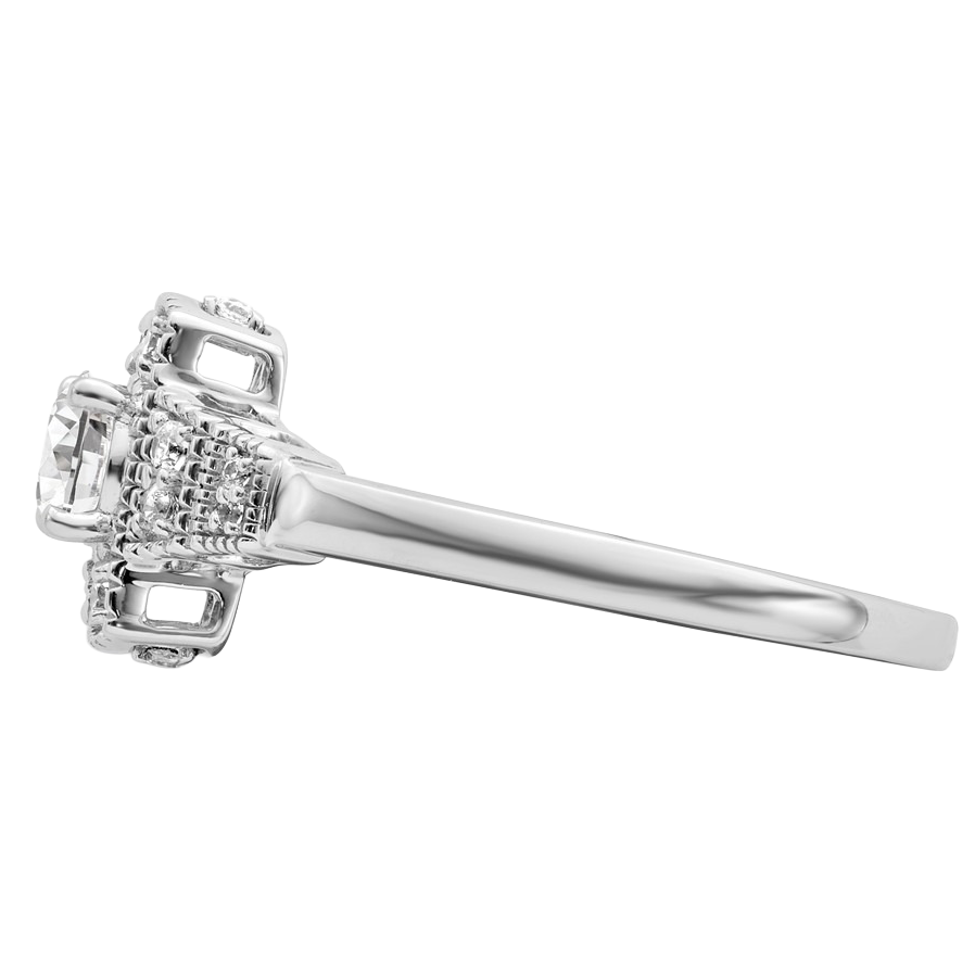 Round Old Miner Genuine Natural Earth Mined Diamond Anniversary Ring 2.25 Carats White Gold