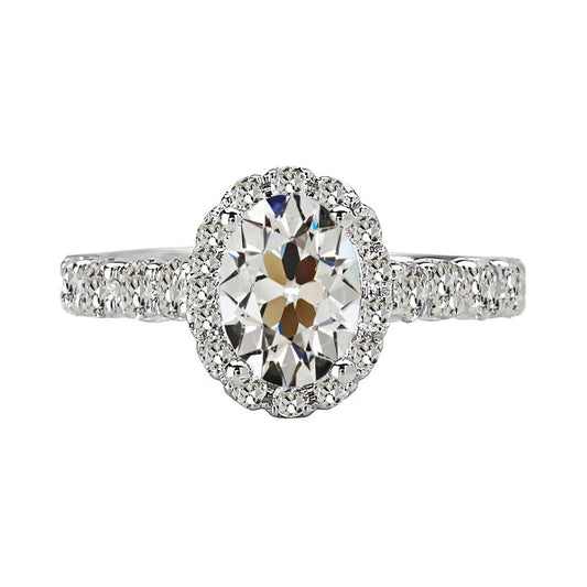 natural round diamond 4.55ct ring front view