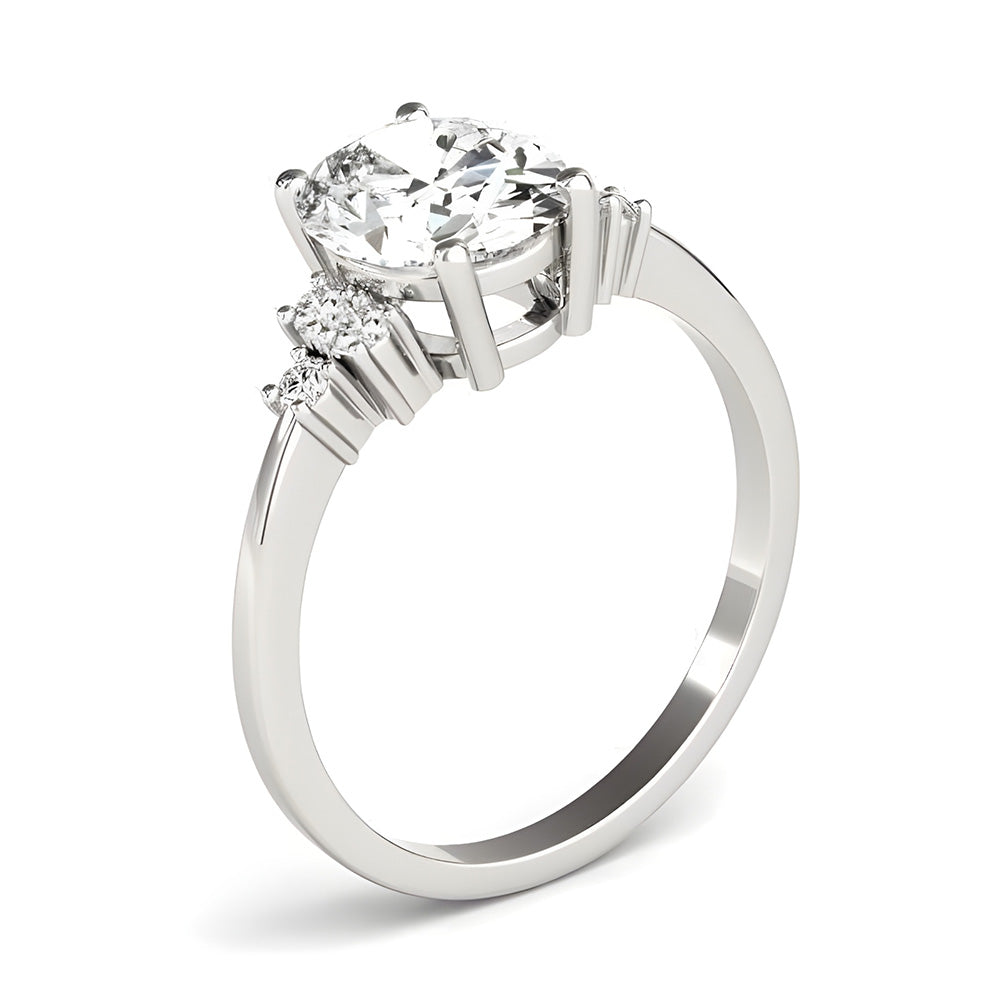 Round & Oval Old European Solitaire With Accents Ring 5 Carats