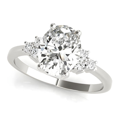 Round & Oval Old European Solitaire With Accents Ring 5 Carats