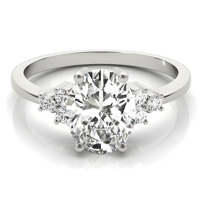 Round & Oval Old European Solitaire With Accents Ring 5 Carats