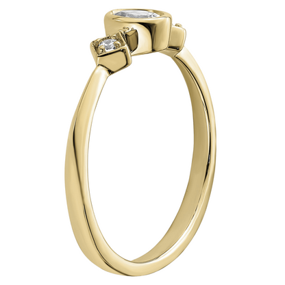 Round & Oval Old Cut Natural Earth Mined Diamond 3 Stone Ring Bezel Set 1.50 Carats