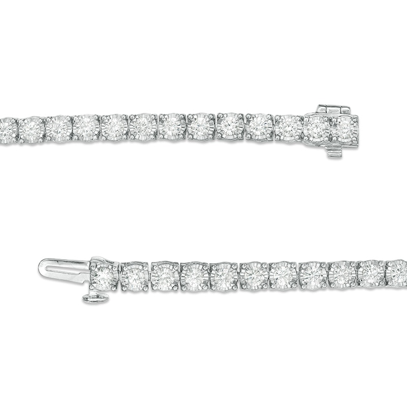 Round Tennis Bracelet Lab Grown Diamond Cut Mounting 6 Carat White Gold Jewelry