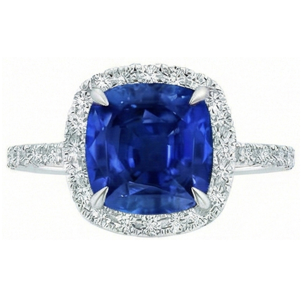 Natural Real ( Not Lab Grown )  Royal Designs Jewelry Halo Ring
