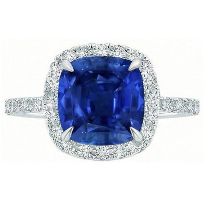 Natural Real ( Not Lab Grown )  Royal Designs Jewelry Halo Ring