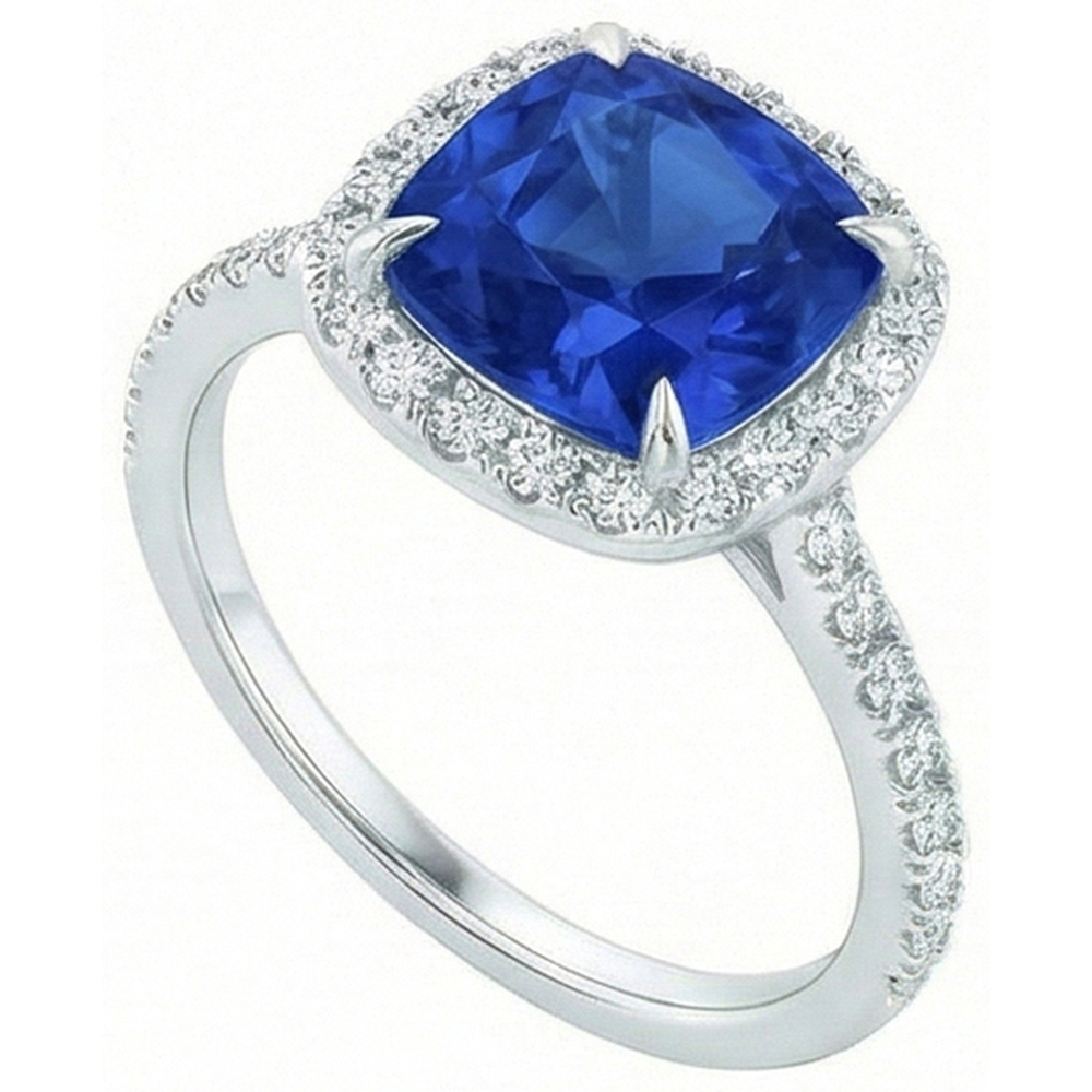 Natural Real ( Not Lab Grown )  Royal Designs Jewelry Halo Ring
