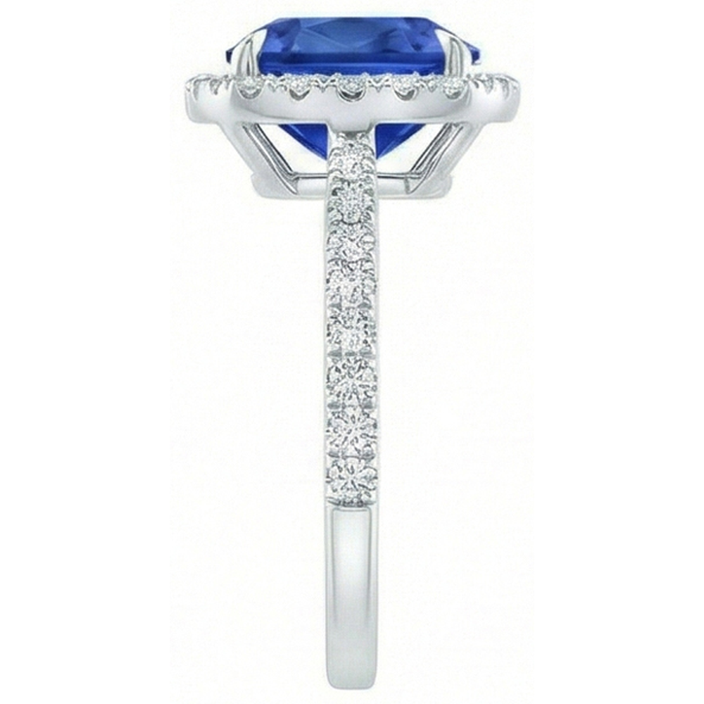 Natural Real ( Not Lab Grown )  Royal Designs Jewelry Halo Ring