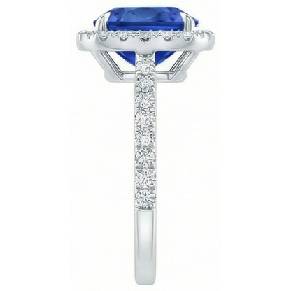 Natural Real ( Not Lab Grown )  Royal Designs Jewelry Halo Ring