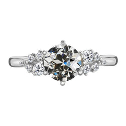 Rustic Earth Mined Natural Real Diamond ( Not Lab Grown ) Gold Engagement Ring