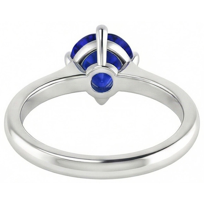Natural Real ( Not Lab Grown )  Sapphire Heart Cut Solitaire Engagement Ring