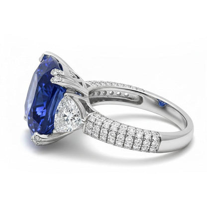 Sapphire Natural Earth Mined Diamond Estate Ring