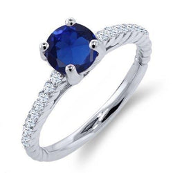 Sapphire Ring With Diamond Accents