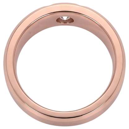 Satin Finish Gypsy Mens Ring 0.25 Carats Rose Gold 10K Diamond