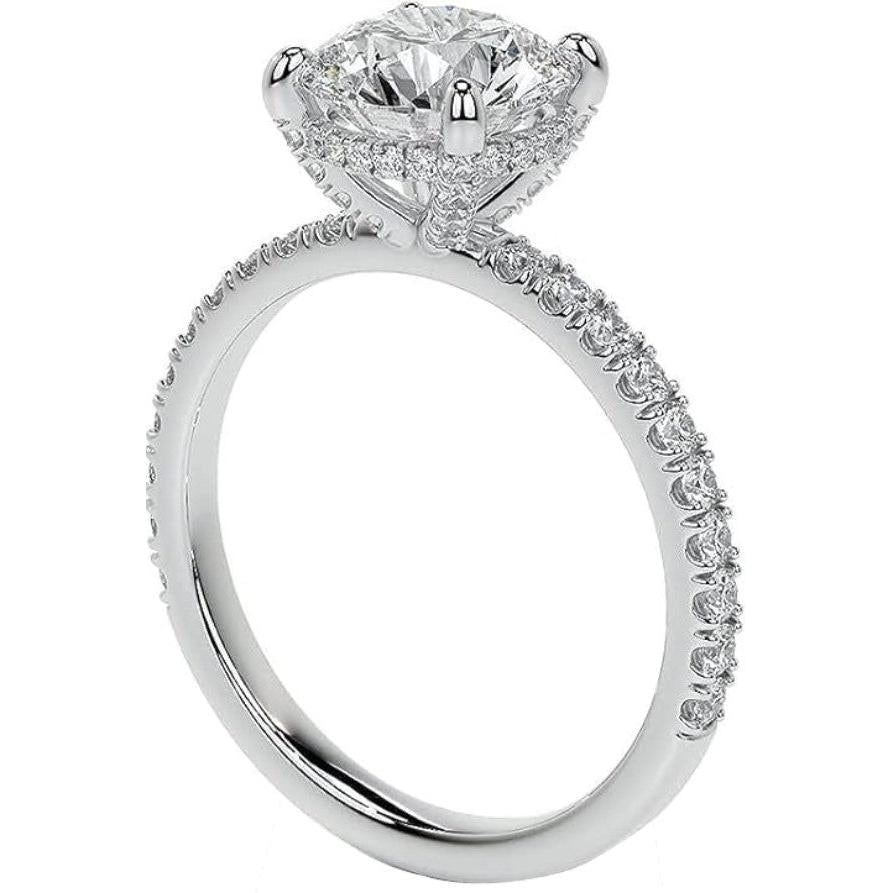 Solitaire With Accent Old Miner Diamond Engagement Ring 4.50 Carats