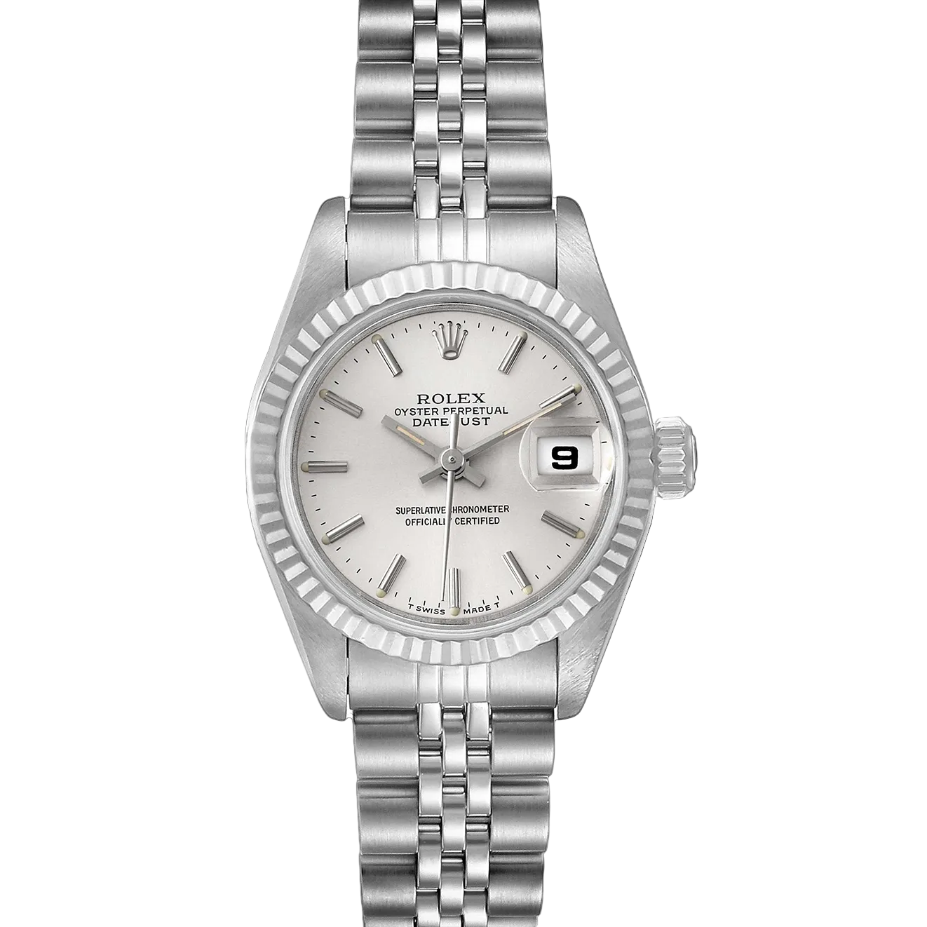 Silver Dial Rolex Lady-Datejust 26 mm Stainless Steel Watch