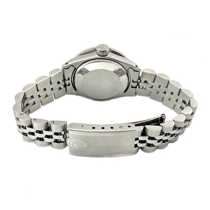 Silver Diamond Bezel Rolex Datejust Watch Stainless Steel Bracelet