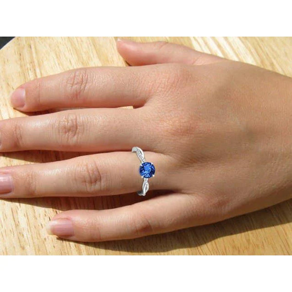 Simple Sapphire Diamond Ring