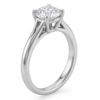 Solitaire 0.75 Carat Round Genuine Natural Earth Mined Diamond Engagement Ring Gold 14K New