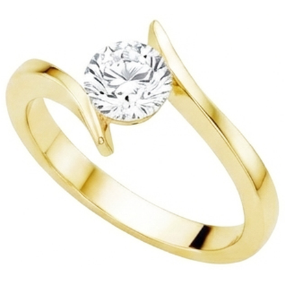 Solitaire 1 Carat Round Natural Earth Mined Diamond Anniversary Ring New