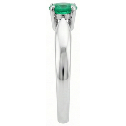 Natural Real ( Not Lab Grown ) Solitaire 2.50 Ct Round Cut Green Emerald GIA Engagement Ring White Gold 14K