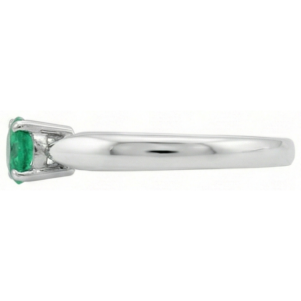 Natural Real ( Not Lab Grown ) Solitaire 2.50 Ct Round Cut Green Emerald GIA Engagement Ring White Gold 14K