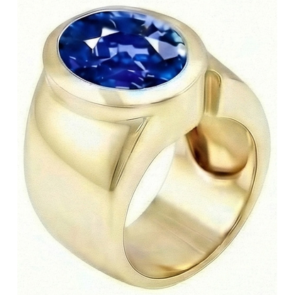 IGI CERTIFIED Solitaire Ceylon Color Sapphire Men's Ring 3 Ct Wedding Anniversary Jewelry
