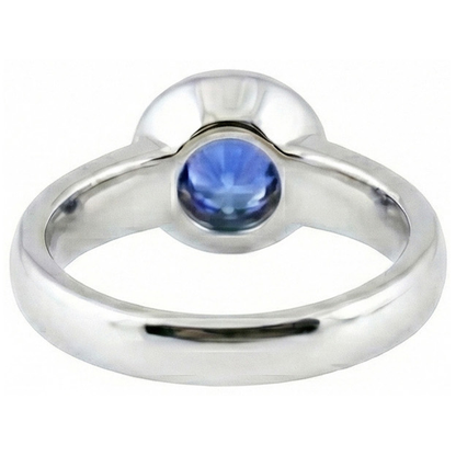 Natural Real ( Not Lab Grown )  Solitaire Ceylon Sapphire Round 1 Ct. Ring Gold Jewelry