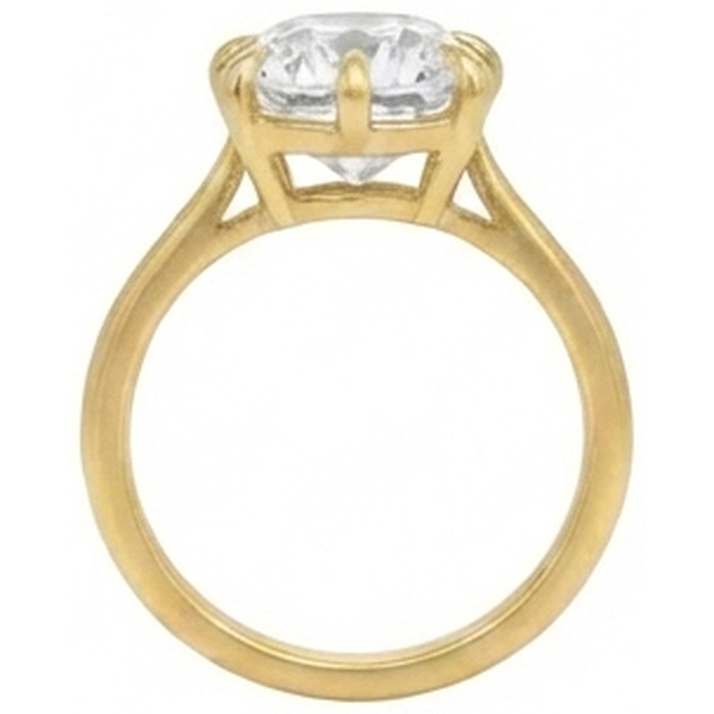 Solitaire Cushion Old Mine Cut Natural Earth Mined Diamond Ring 3.50 Carats Ladies Jewelry