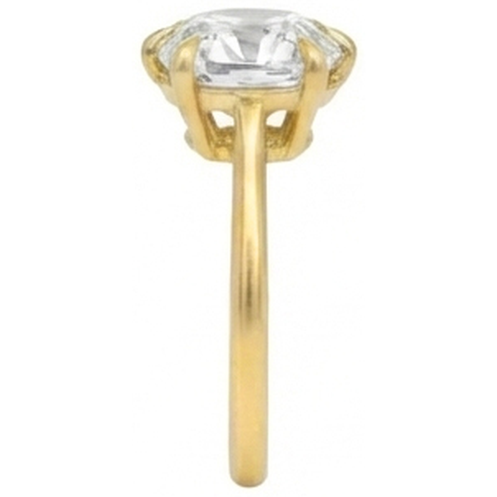 Solitaire Cushion Old Mine Cut Natural Earth Mined Diamond Ring 3.50 Carats Ladies Jewelry
