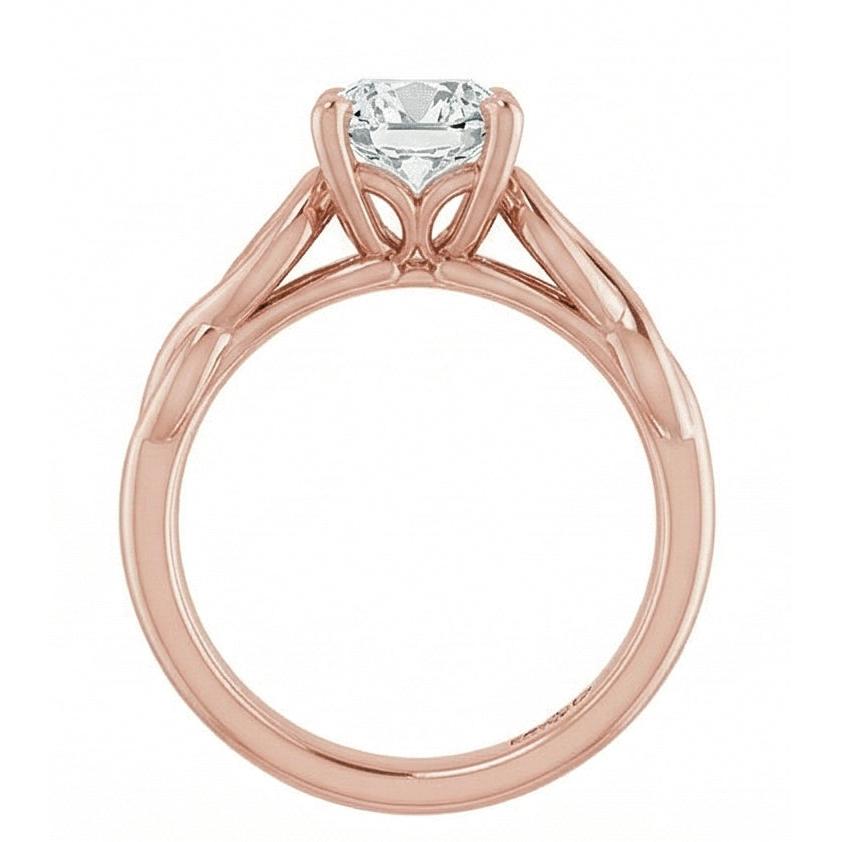 Solitaire Cushion Old Mine Cut Real Natural Earth Mined Diamond Ring Infinity Style 3 Carats