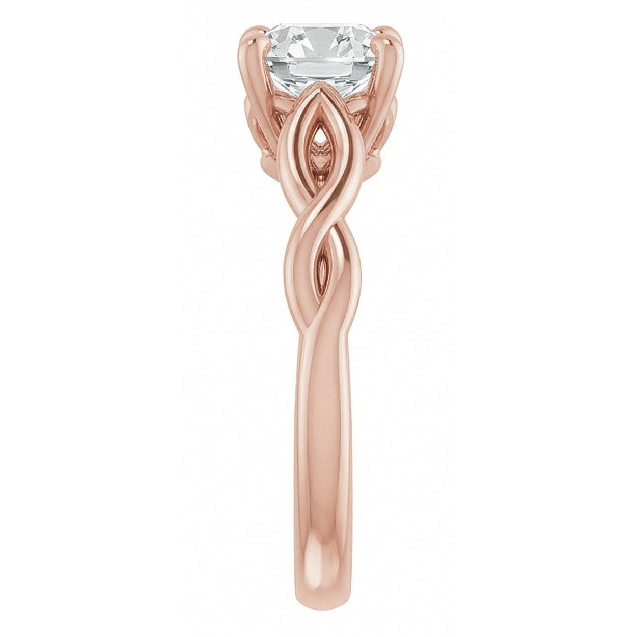 Solitaire Cushion Old Mine Cut Real Natural Earth Mined Diamond Ring Infinity Style 3 Carats