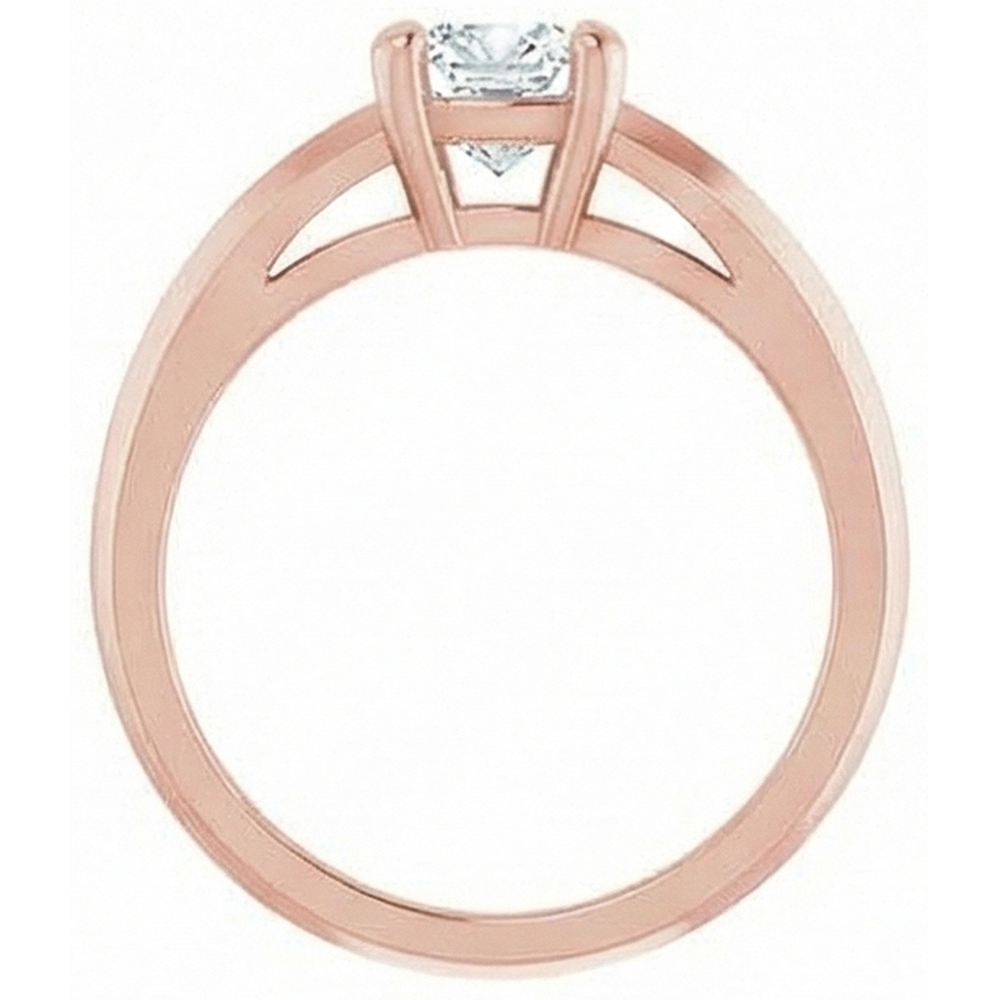 Solitaire Cushion Old Miner Real Natural Earth Mined Diamond Ring 3 Carats 4 Prong Split Shank