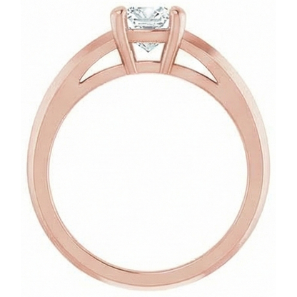 Solitaire Cushion Old Miner Real Natural Earth Mined Diamond Ring 3 Carats 4 Prong Split Shank