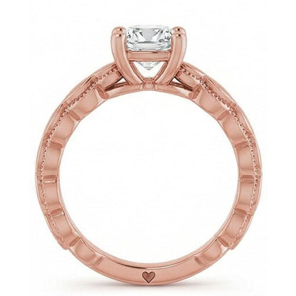 Solitaire Engagement Ring Old Cut Cushion Natural Earth Mined Diamond 2.50 Carats