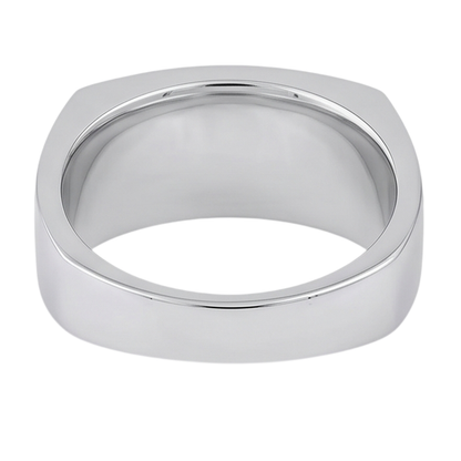 Solitaire Euro Shank Men Ring Two Tone Round Diamond