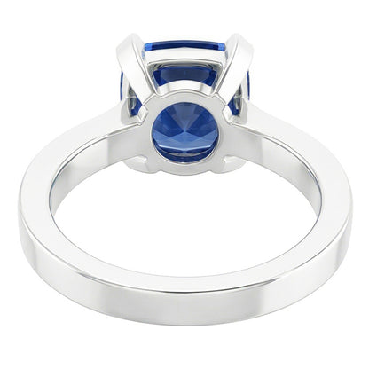 Solitaire Gold Ring Radiant Natural Blue Sapphire 1.50 Carats 4 Prong