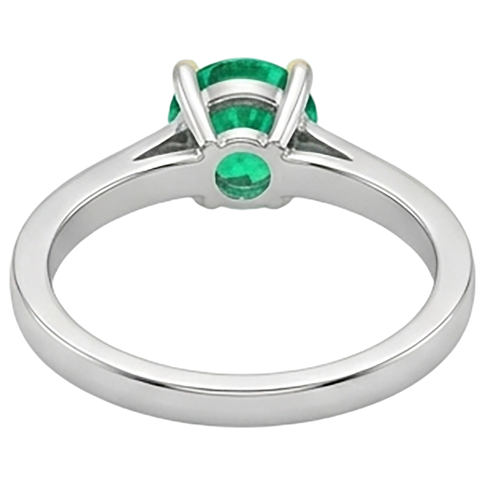 Natural Real ( Not Lab Grown ) Solitaire Green Emerald GIA Ring