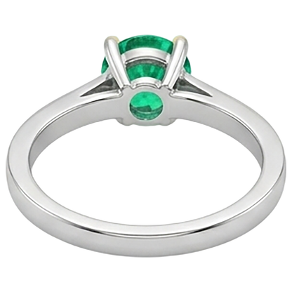 Natural Real ( Not Lab Grown ) Solitaire Green Emerald GIA Ring