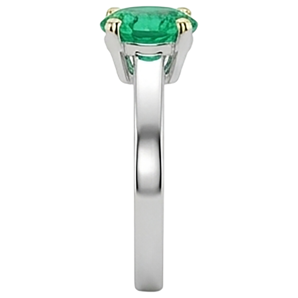 Natural Real ( Not Lab Grown ) Solitaire Green Emerald GIA Ring