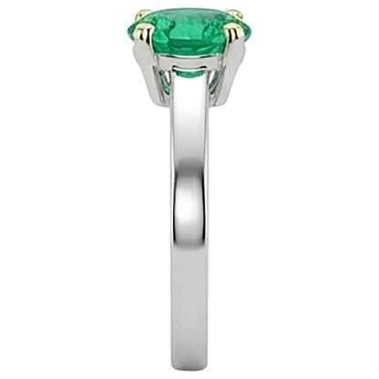 Natural Real ( Not Lab Grown ) Solitaire Green Emerald GIA Ring