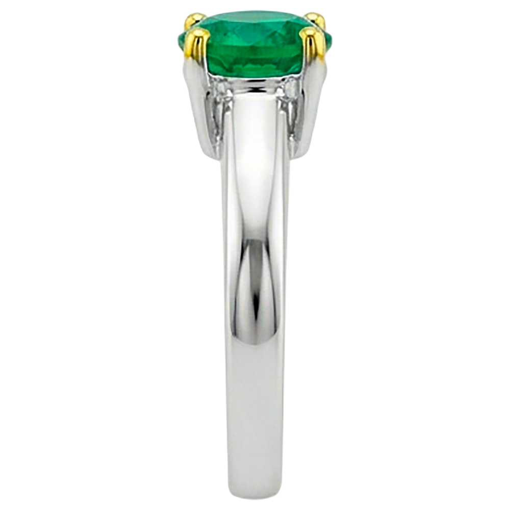 Natural Real ( Not Lab Grown ) Solitaire Green Emerald GIA Ring Prong Settings
