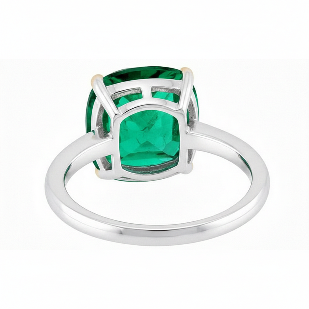 Natural Real ( Not Lab Grown ) Solitaire Green Emerald GIA Women’s Ring