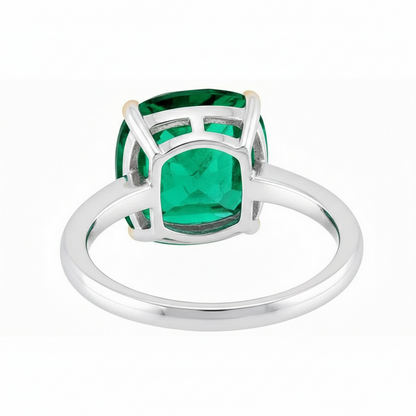 Natural Real ( Not Lab Grown ) Solitaire Green Emerald GIA Women’s Ring