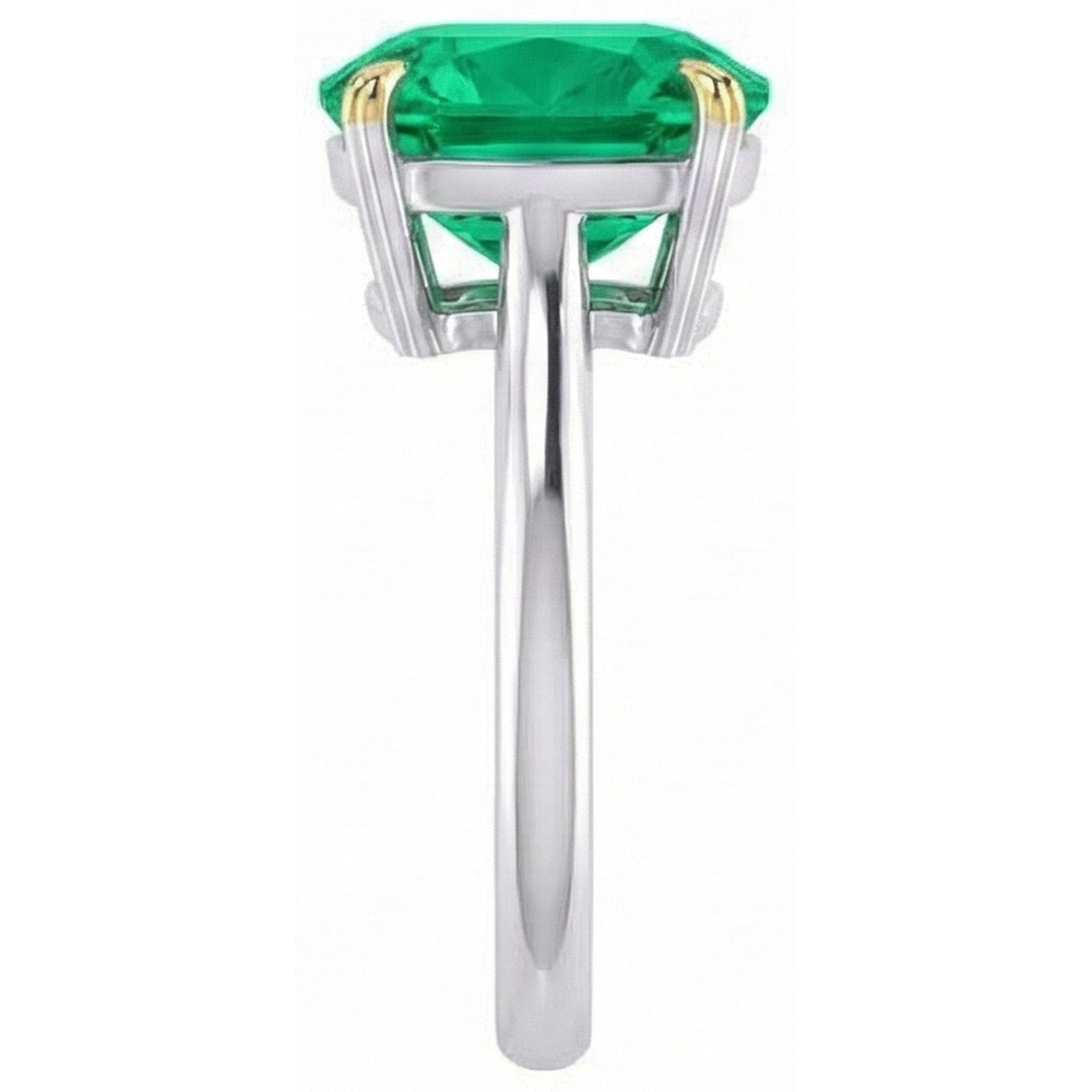 Natural Real ( Not Lab Grown ) Solitaire Green Emerald GIA Women’s Ring